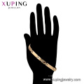 75129 Xuping moda pulsera oro mano cadena moda oro diseño pulsera del encanto para unisex